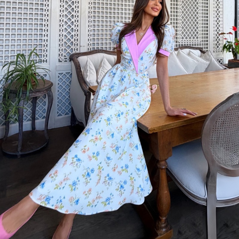 Elegante zomerjurk met bloemen - French Vintage Floral Midi Dress recensie en prijs